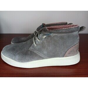 Hey Dude Jo Suede Slip On Chukka Boots Men Size 9 Brown Small Spot On Right Shoe